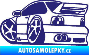 Samolepka BMW e46 karikatura levá střední modrá