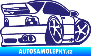Samolepka BMW e46 karikatura pravá střední modrá
