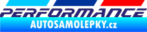 Samolepka BMW M Performance nad sebou střední modrá