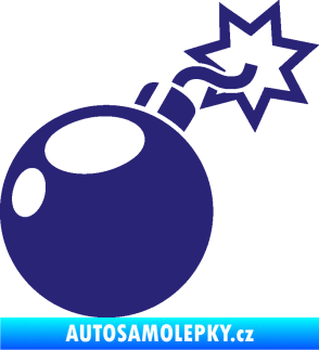 Samolepka Bomba 001 pravá střední modrá