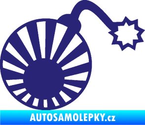 Samolepka Bomba 006 JDM pravá střední modrá