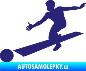 Samolepka Bowling 001 levá střední modrá