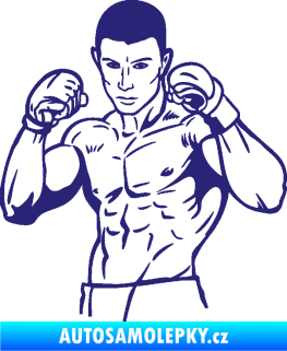 Samolepka Boxer 003 levá střední modrá