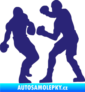 Samolepka Boxeři 001 levá střední modrá