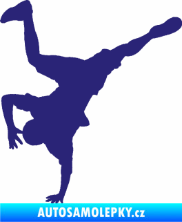 Samolepka Breakdance 001 levá střední modrá