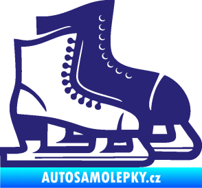 Samolepka Brusle 001 pravá střední modrá