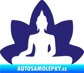 Samolepka Budha 003 levá  střední modrá