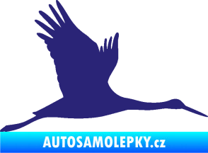 Samolepka Čáp 002 pravá střední modrá