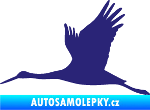 Samolepka Čáp 002 levá střední modrá