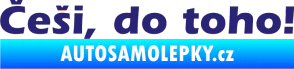 Samolepka Češi do toho! střední modrá