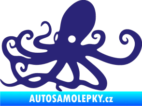 Samolepka Chobotnice 001 levá střední modrá