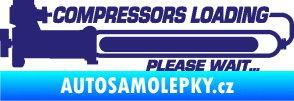 Samolepka Compressors loading pravá střední modrá