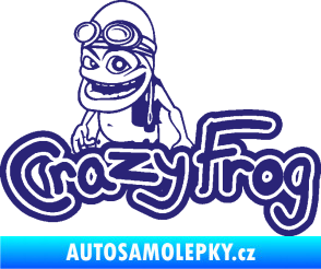 Samolepka Crazy frog 002 žabák střední modrá