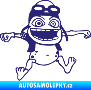 Samolepka Crazy frog pravá střední modrá