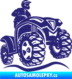 Samolepka Čtyřkolka 005 pravá střední modrá