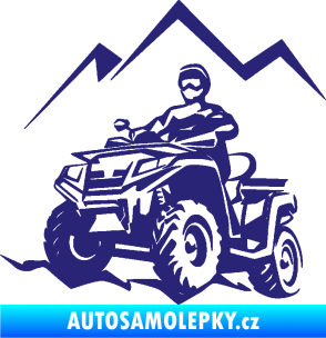 Samolepka Čtyřkolka 007 levá střední modrá