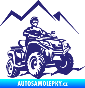 Samolepka Čtyřkolka 007 pravá střední modrá