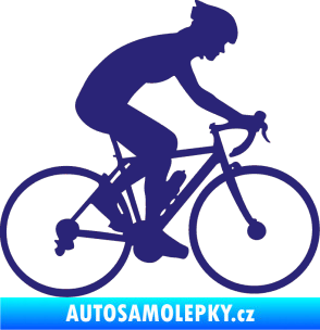 Samolepka Cyklista 005 pravá střední modrá