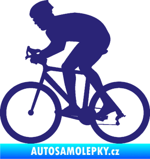 Samolepka Cyklista 008 levá střední modrá