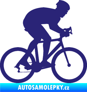 Samolepka Cyklista 008 pravá střední modrá