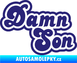 Samolepka Damn Son střední modrá