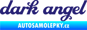 Samolepka Dark angel nápis střední modrá