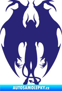 Samolepka Démon 001 střední modrá