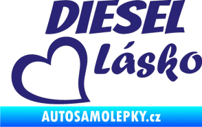 Samolepka Diesel Lásko střední modrá