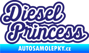 Samolepka Diesel princess nápis střední modrá