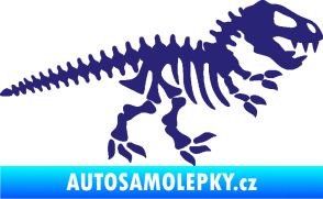 Samolepka Dinosaurus kostra 001 pravá střední modrá