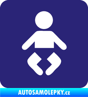 Samolepka Dítě v autě 093 symbol miminka střední modrá