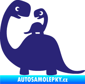 Samolepka Dítě v autě 105 levá dinosaurus střední modrá
