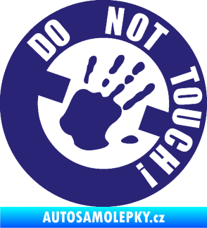 Samolepka Do not touch! Nápis střední modrá