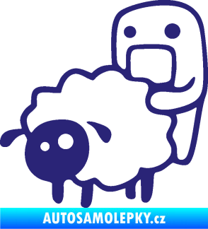 Samolepka Domo 005 levá love sheep střední modrá