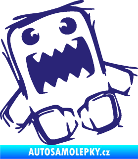 Samolepka Domo 009 levá crazy střední modrá