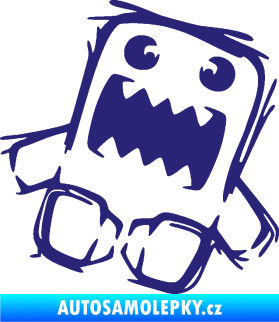 Samolepka Domo 009 pravá crazy střední modrá