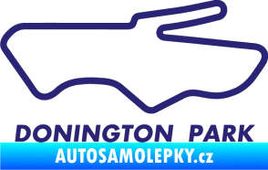Samolepka Okruh Donington Park střední modrá