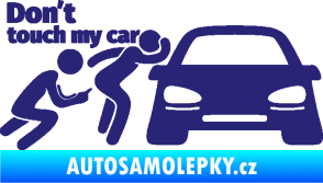 Samolepka Don´t touch my car 009 levá střední modrá