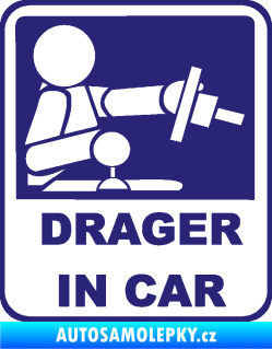 Samolepka Drager in car 001 střední modrá