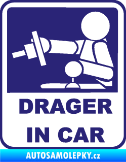 Samolepka Drager in car 002 střední modrá