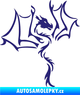 Samolepka Dragon 034 pravá střední modrá