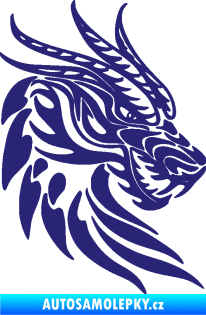 Samolepka Dragon 051 pravá dračí hlava střední modrá