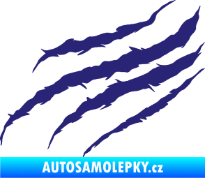 Samolepka Drápanec 001 levá střední modrá