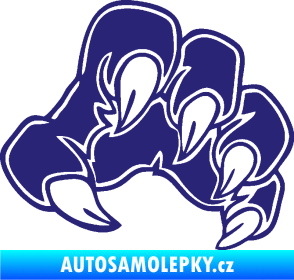 Samolepka Drápy 001 pravá střední modrá