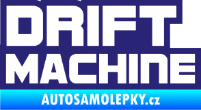 Samolepka Drift Machine nápis střední modrá