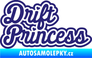 Samolepka Drift princess nápis střední modrá