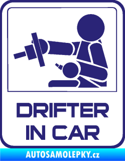 Samolepka Drifter in car 001 střední modrá