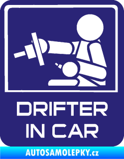 Samolepka Drifter in car 003 střední modrá