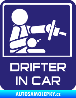 Samolepka Drifter in car 004 střední modrá