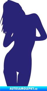 Samolepka Erotická žena 001 levá střední modrá